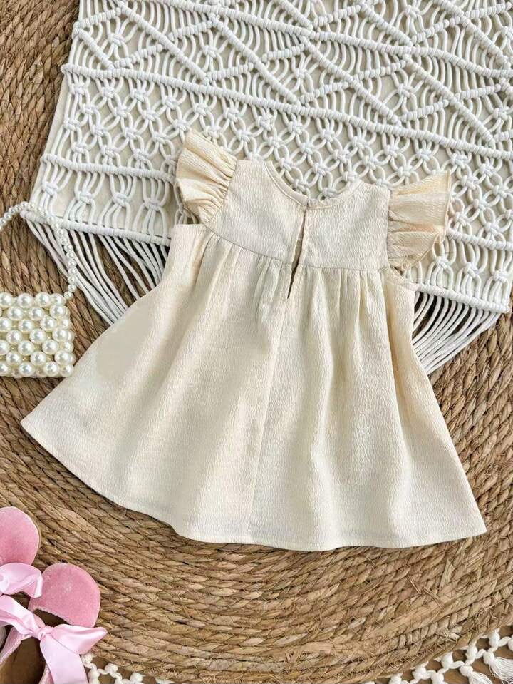 Girl Bow Textured Dress