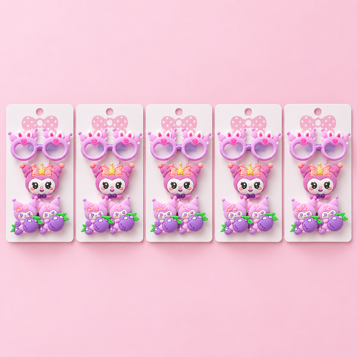 Cute Cartoon Hair Clip Set for Girls – 4 Pieces