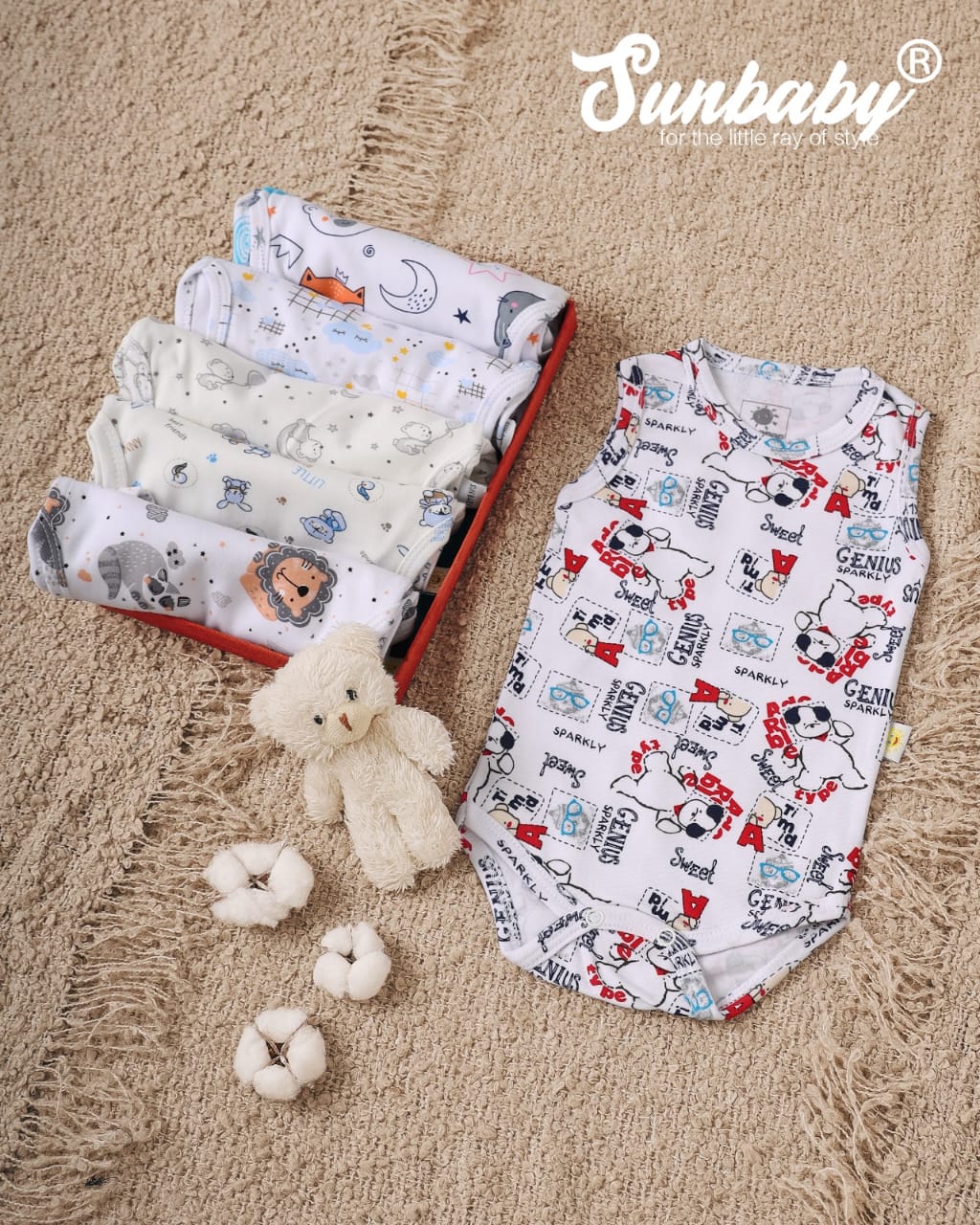 Sun Baby Printed Salopette Set