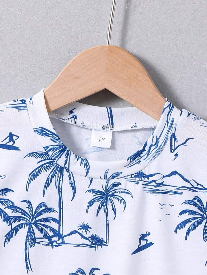 Boy Denim Printed Set