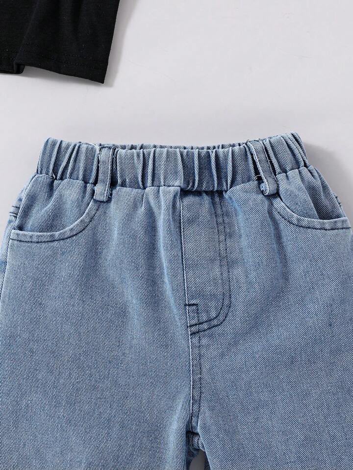 Boy Denim Letter Set