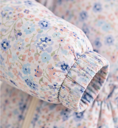 Floral Jacket with Bunny-Ear Fur Hood - Kids Story 8800