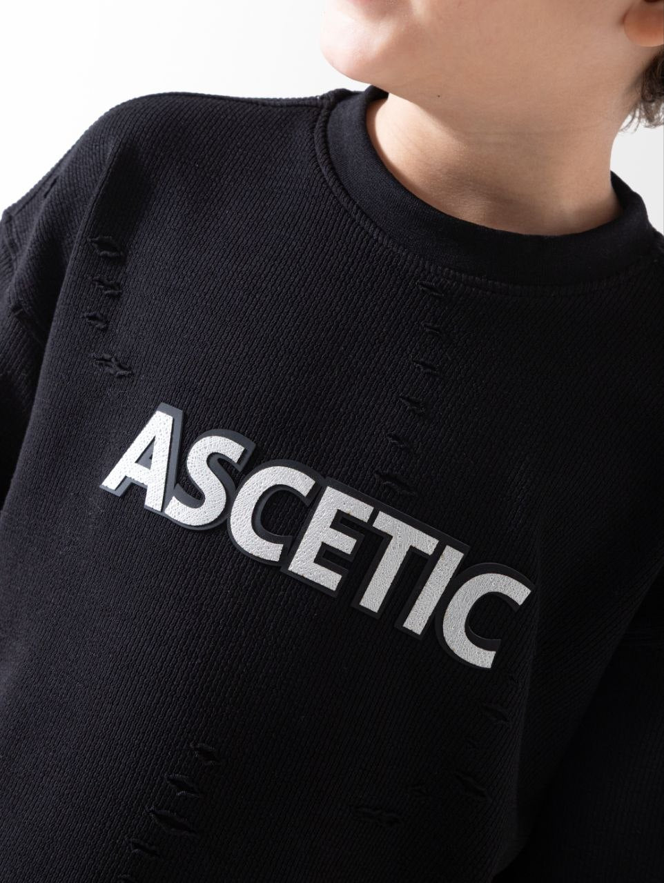 Boys Aesthetic Distressed Textured T-Shirt