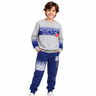 New York 501 Boys' Fleece Set - Grey