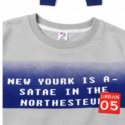 New York 501 Boys' Fleece Set - Grey
