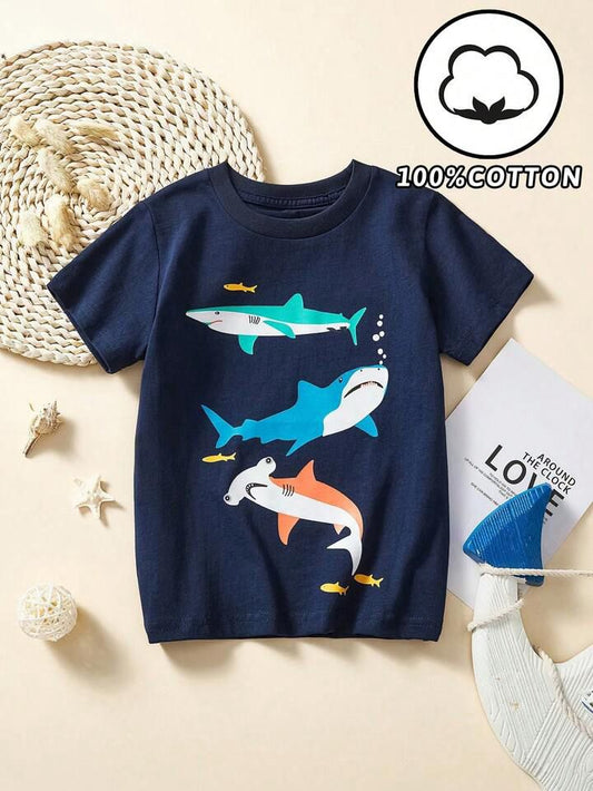 Boy Cartoon Casual T Shirt