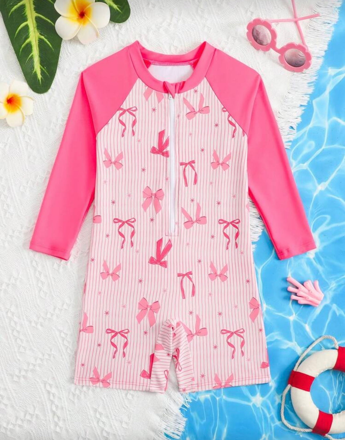 Toddler/Little Girls' Cute Flamingo Swimsuit,Pink