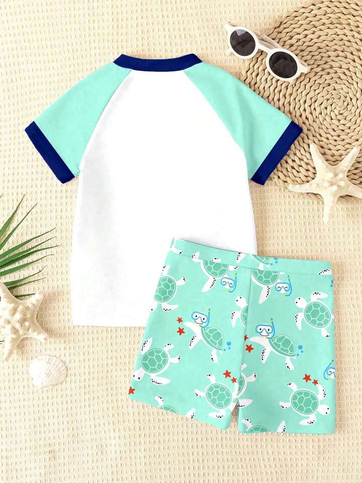 Boy Casual T-Shirt And Shorts Swimwear