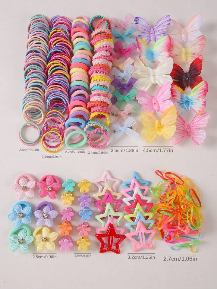 820pcs Girls Multicolor Hair Clips