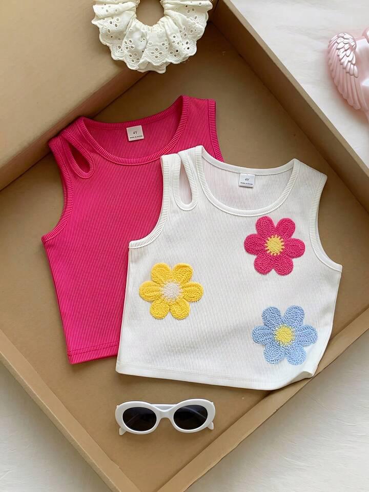 Girl Floral Knit Set