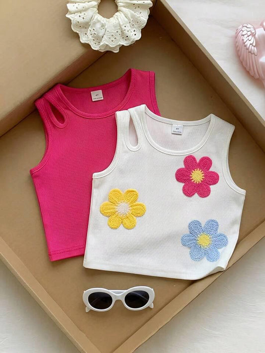 Girl Floral Knit Set