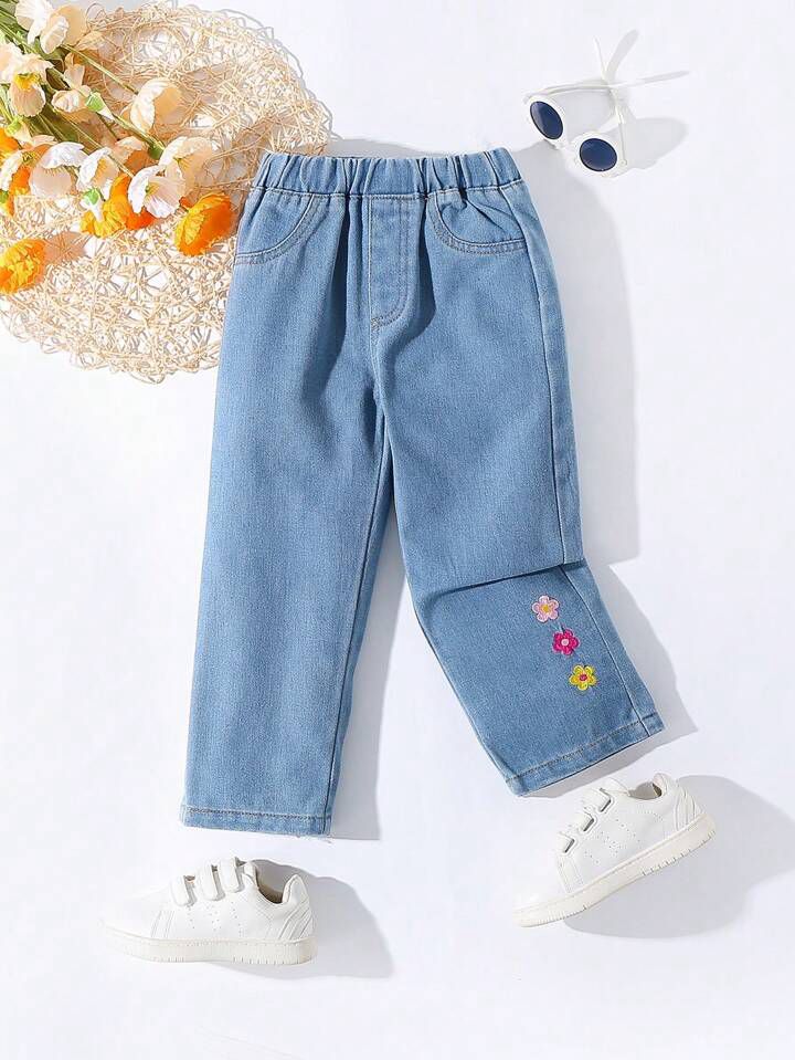 Girl Floral Denim Clothing