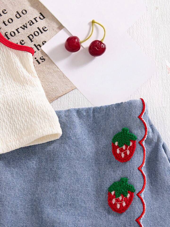 Girl Knit Denim Set