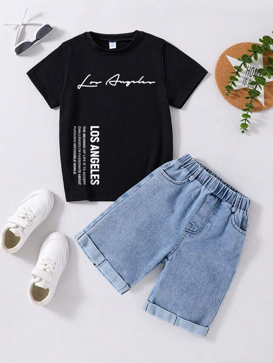Boy Denim Letter Set
