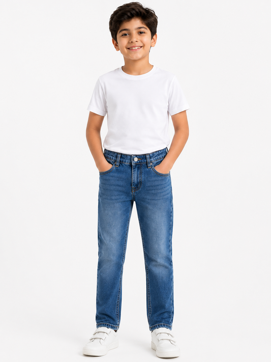 Boys Classic Straight Fit Denim Jeans Medium