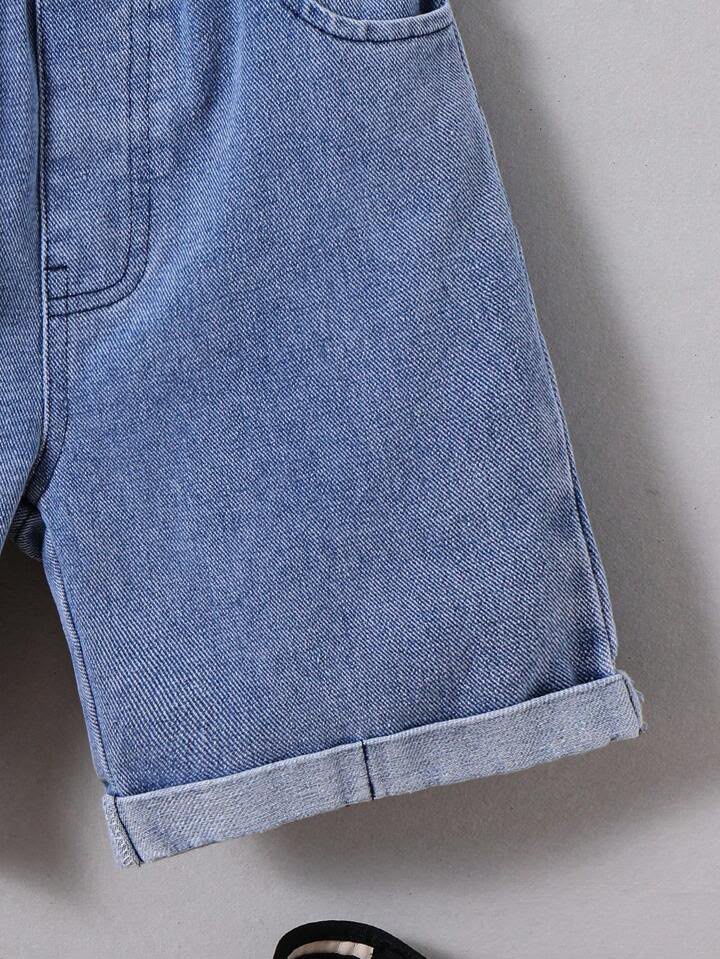 Boy Denim Printed Set