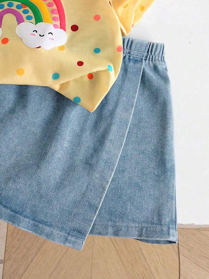 Girl Bow Denim Set