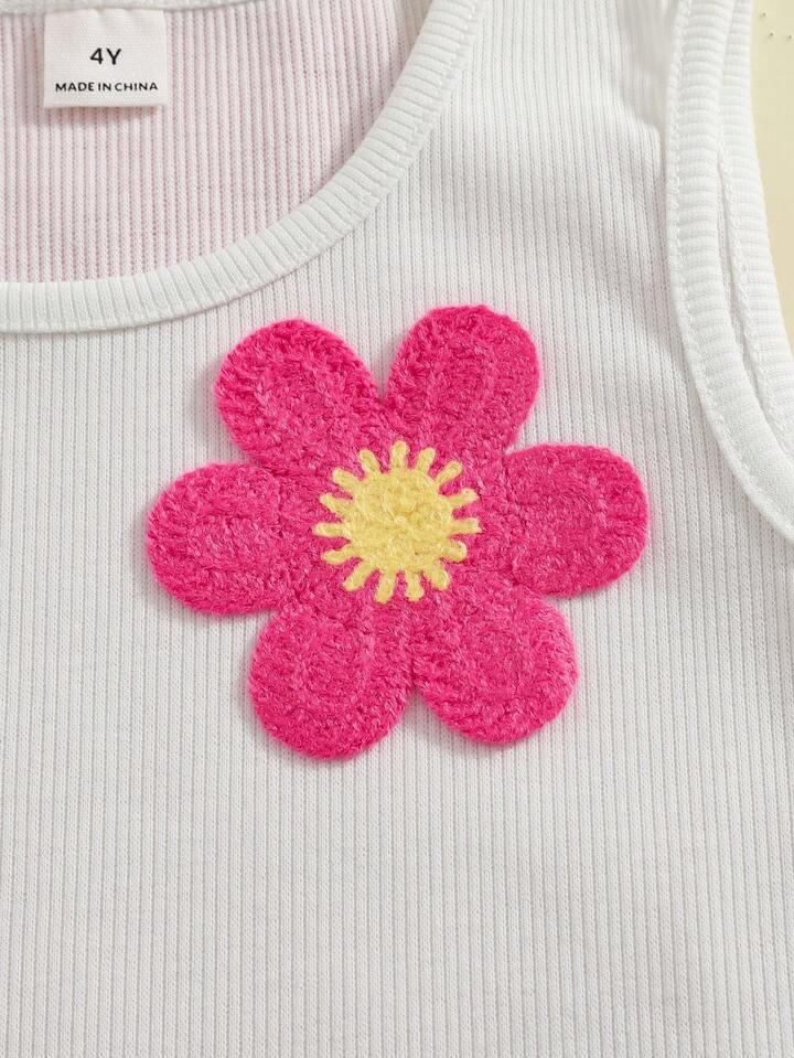 Girl Floral Knit Set