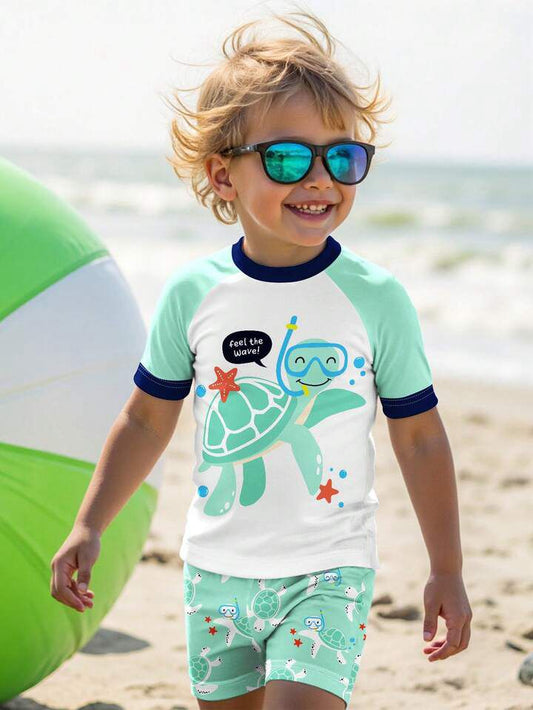Boy Casual T-Shirt And Shorts Swimwear