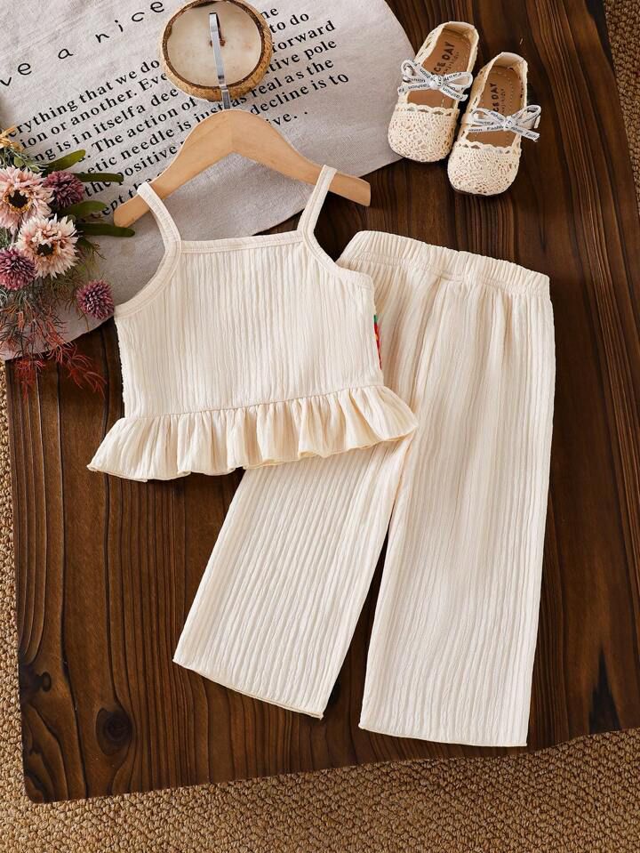 Girl Floral Solid Set