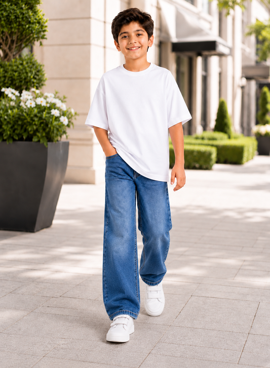 Boys Classic Straight Fit Denim Jeans Medium