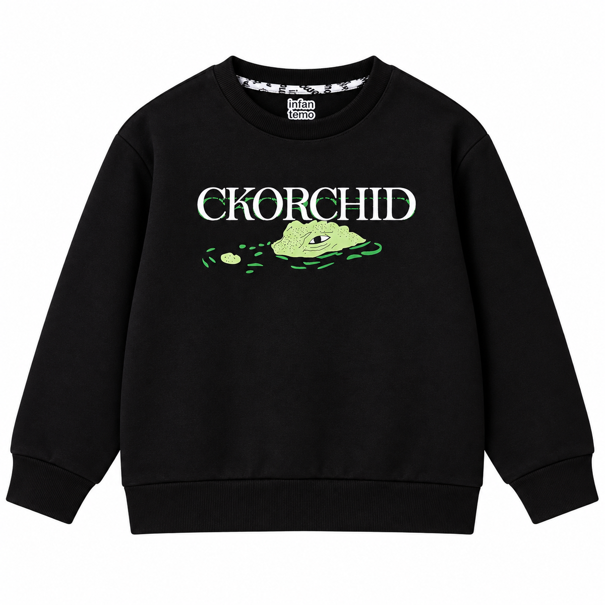 Boys Crocodile Graphic Fleece Sweatshirt
