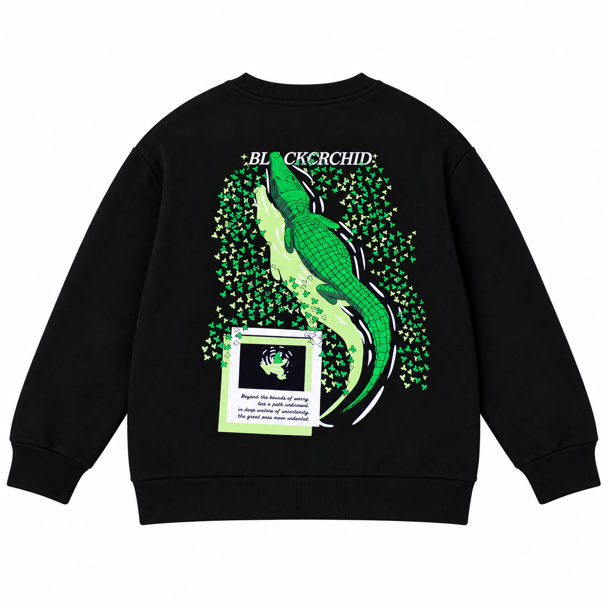 Boys Crocodile Graphic Fleece Sweatshirt