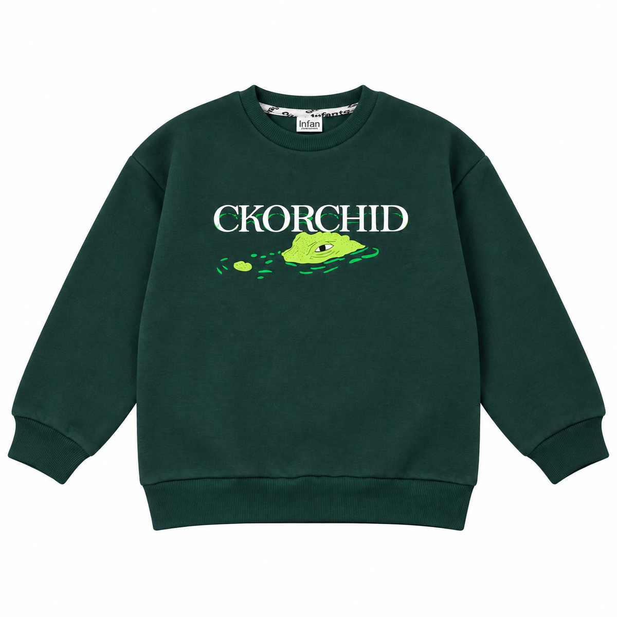 Boys Crocodile Graphic Fleece Sweatshirt