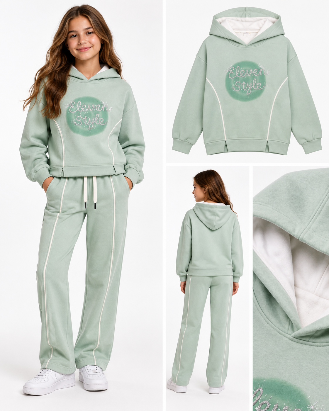 Style Girls Winter Hoodie & Pants Set 2 Pieces