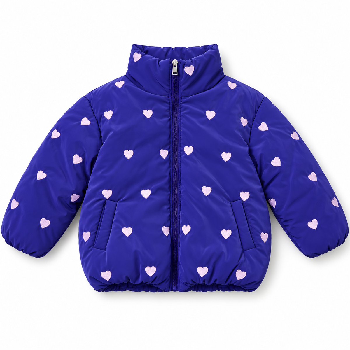 Girls Heart Puffer Jacket