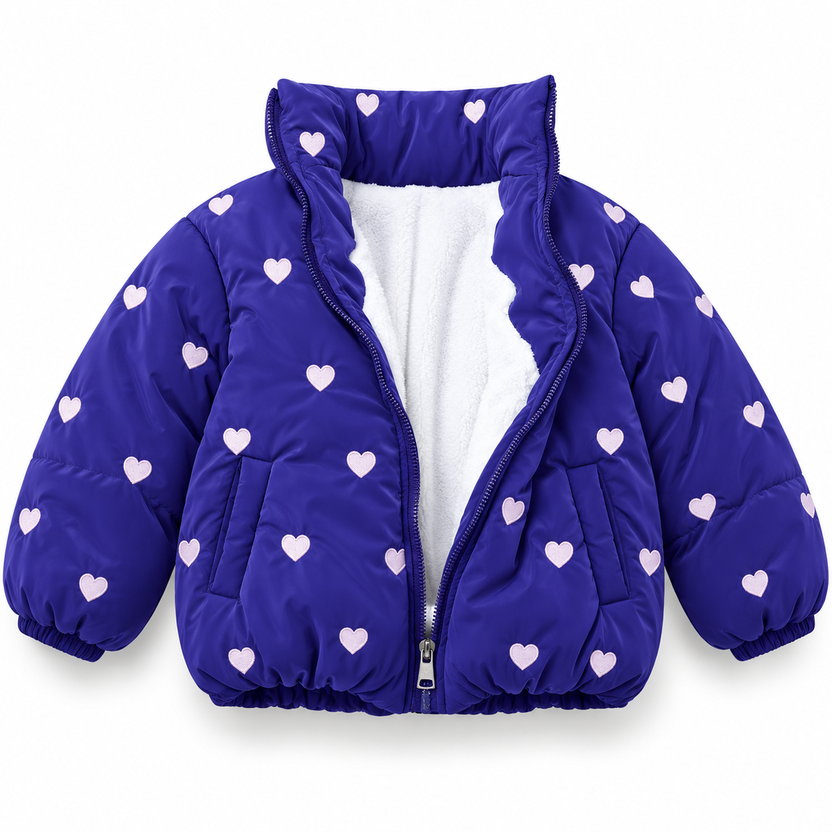 Girls Heart Puffer Jacket