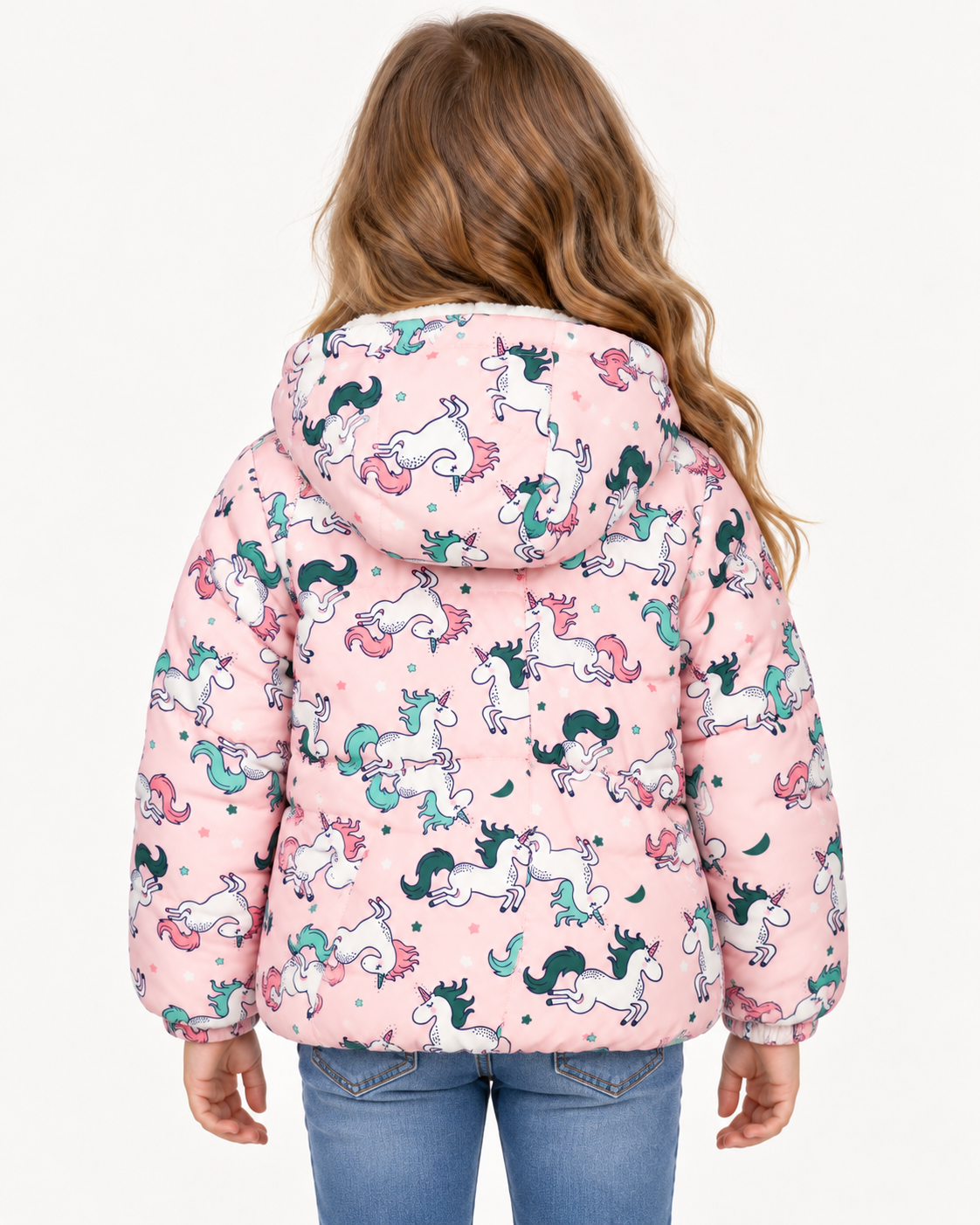 Pink Unicorn Fleece-Lined Jacket - Kids Story 8002