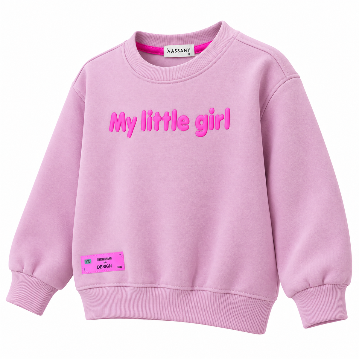 Girls Oversized 'My Little Girl' Fleece Sweatshirt WL0140