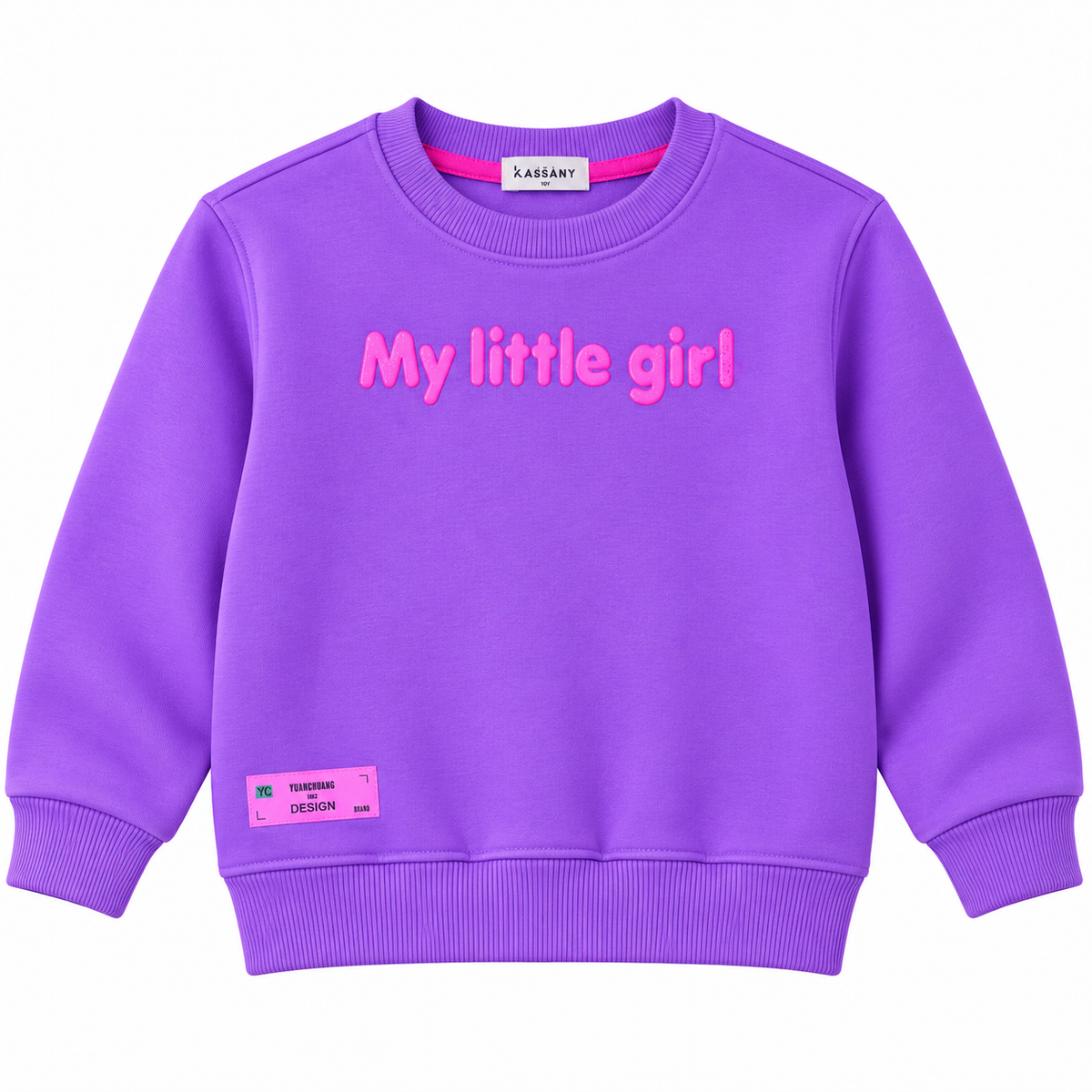 Girls Oversized 'My Little Girl' Fleece Sweatshirt WL0140