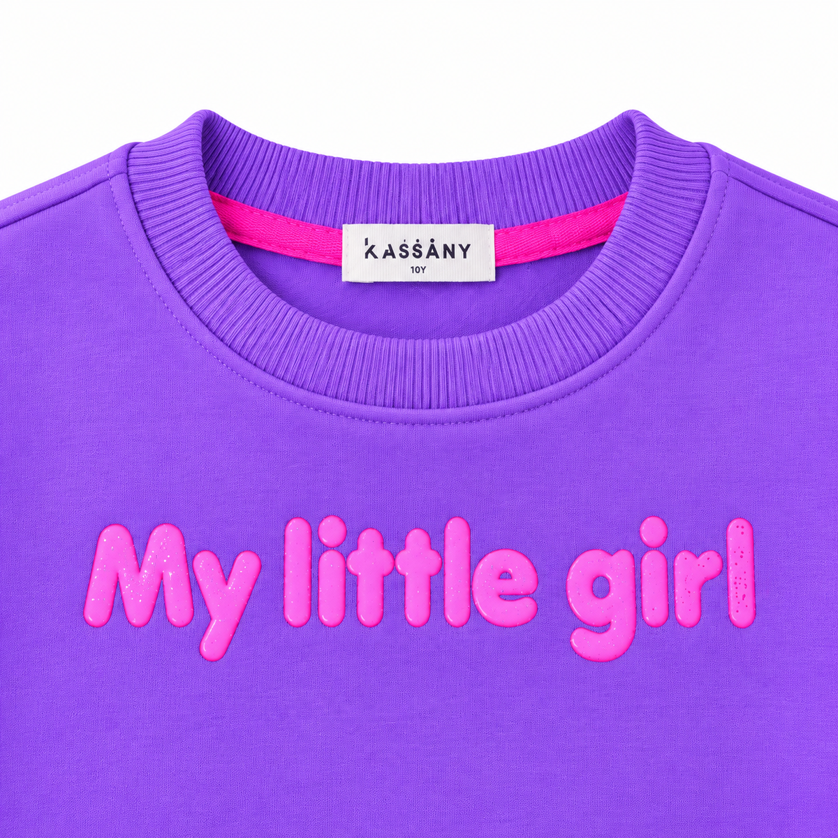 Girls Oversized 'My Little Girl' Fleece Sweatshirt WL0140