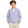 Kids Striped Half-Zip Sweatshirt - Kidzo Z1185C