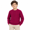 Kids Ribbed Knit Crew Neck Sweater - Kidzo Z2135B