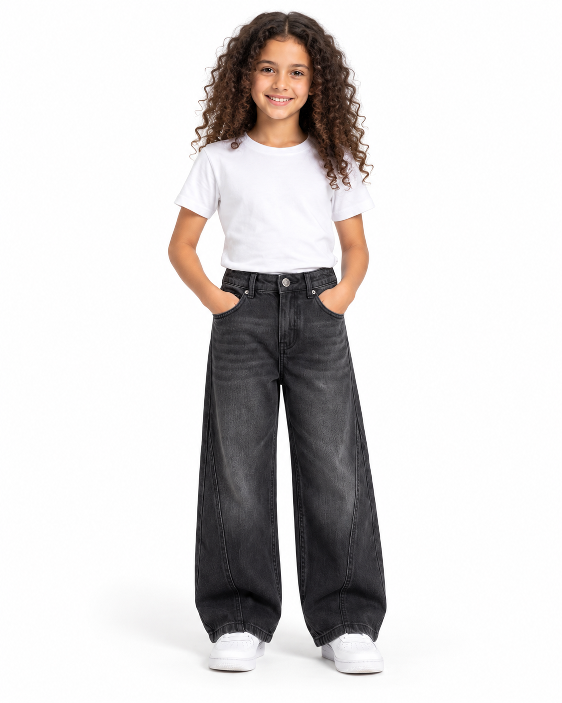 Wide Leg Cut Jeans 4264