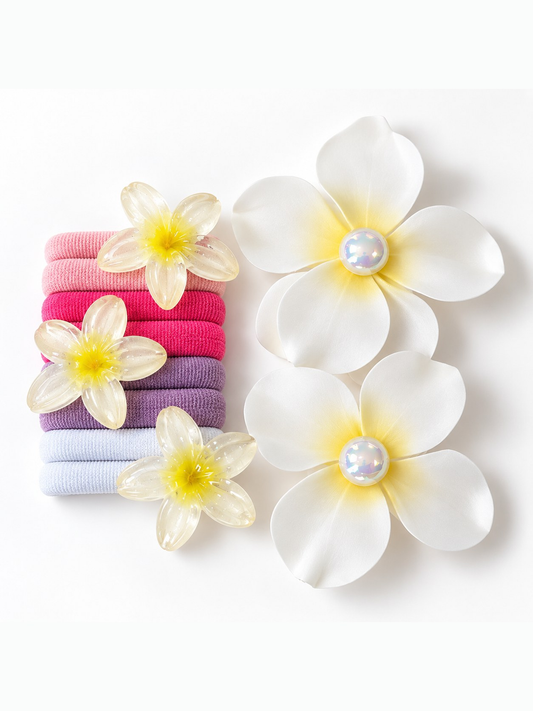 Floral Hair Tie  Clip