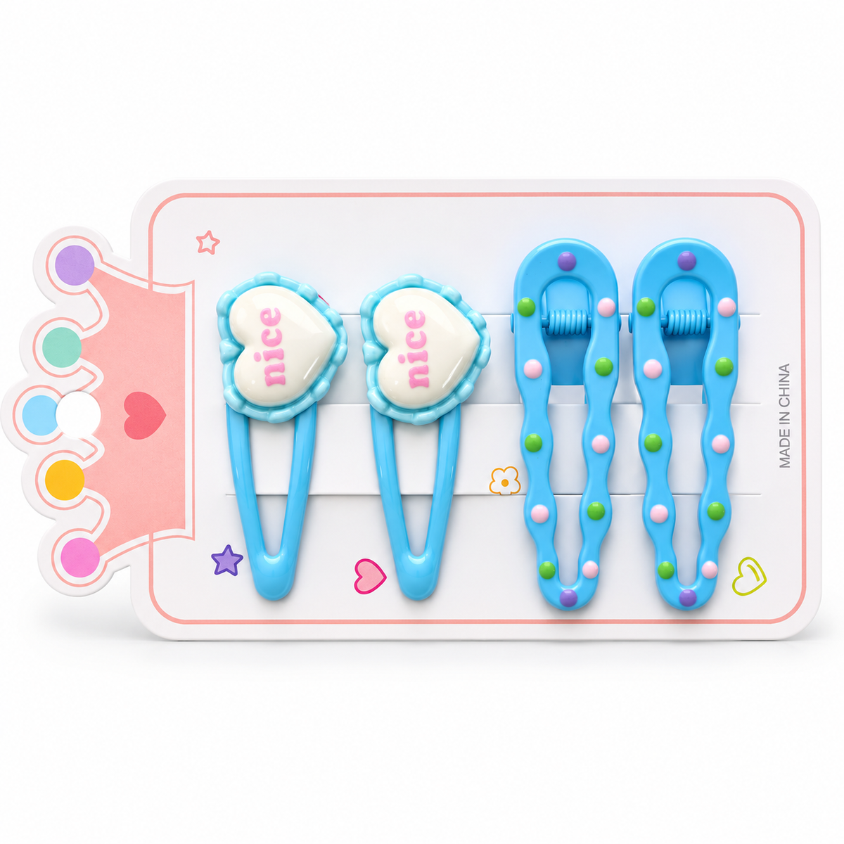 Cute Hair Clip Set for Girls – 4 Pieces