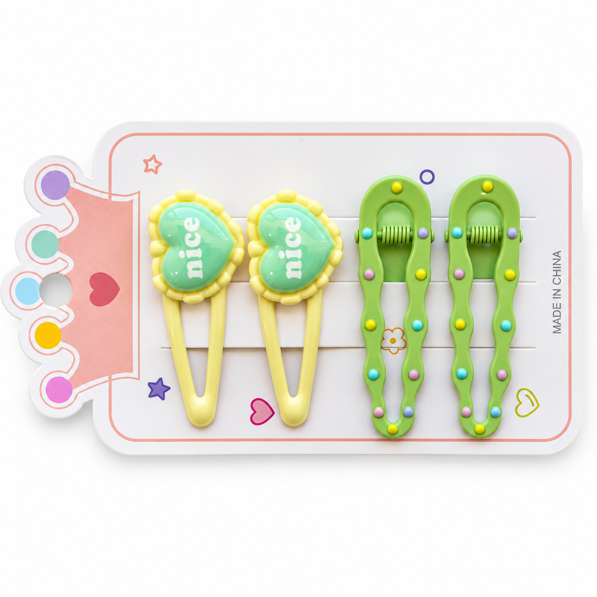 Cute Hair Clip Set for Girls – 4 Pieces