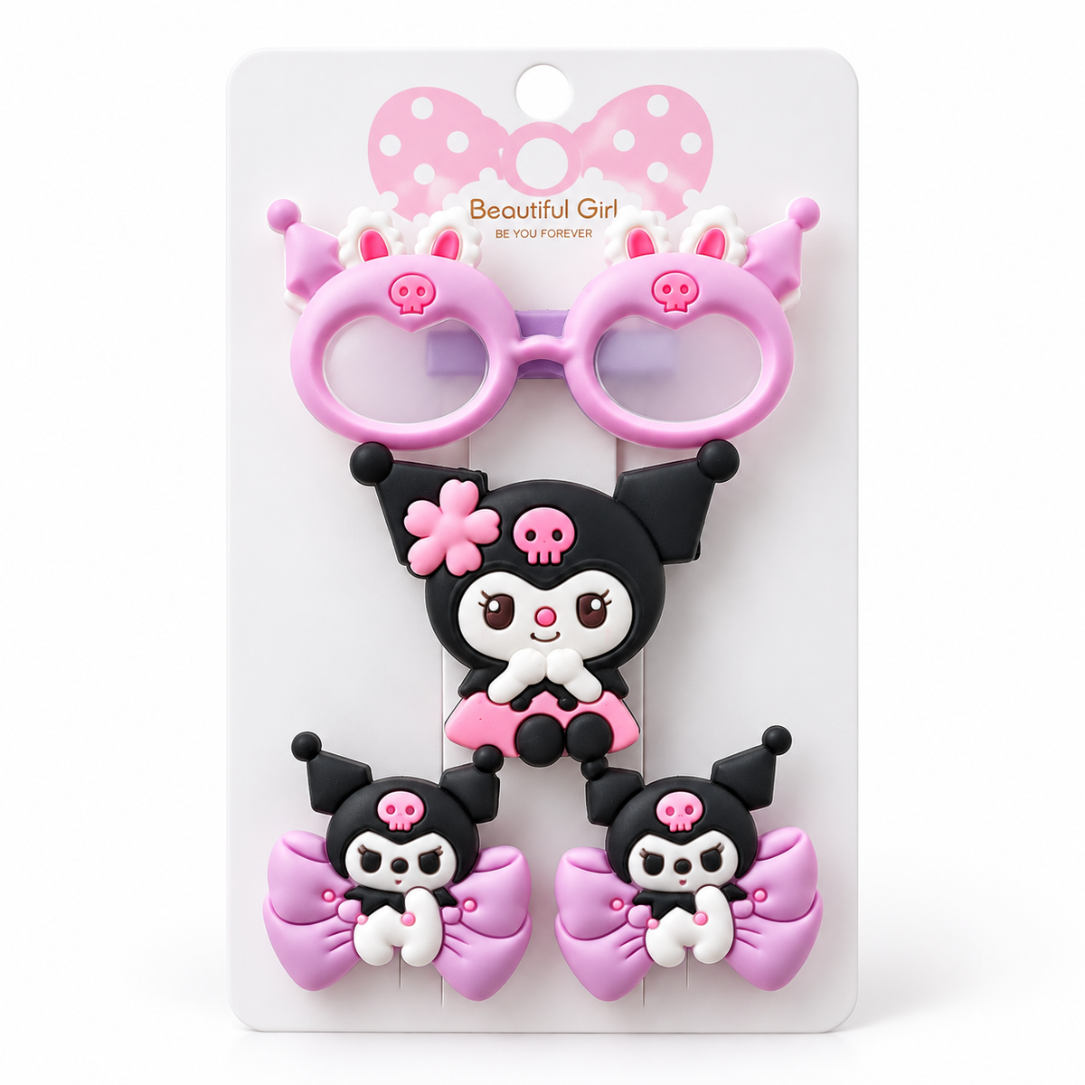 Cute Cartoon Hair Clip Set for Girls – 4 Pieces