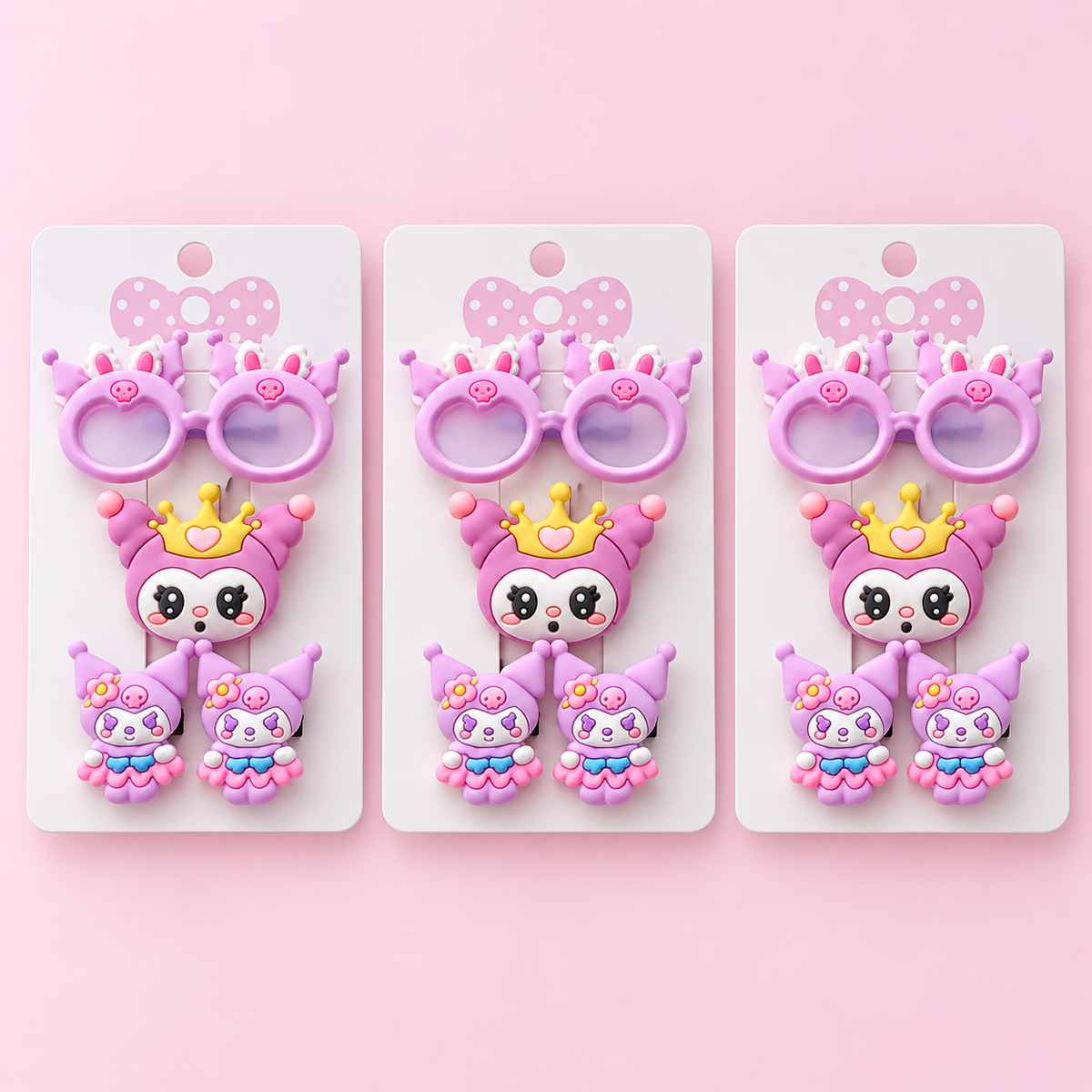 Cute Cartoon Hair Clip Set for Girls – 4 Pieces
