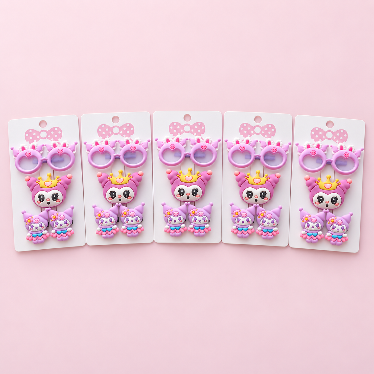 Cute Cartoon Hair Clip Set for Girls – 4 Pieces
