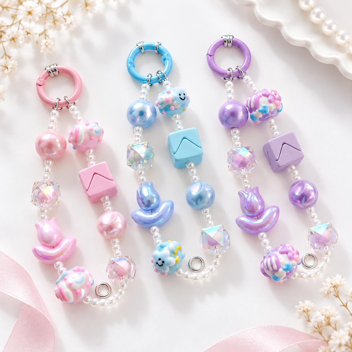 Pastel Beaded Mobile Medal