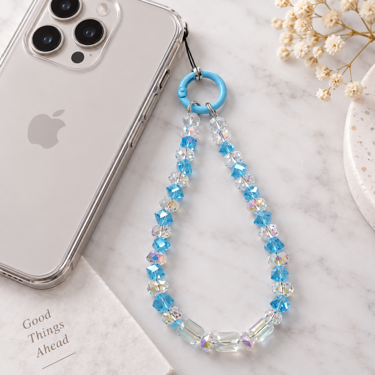 beaded phone charm