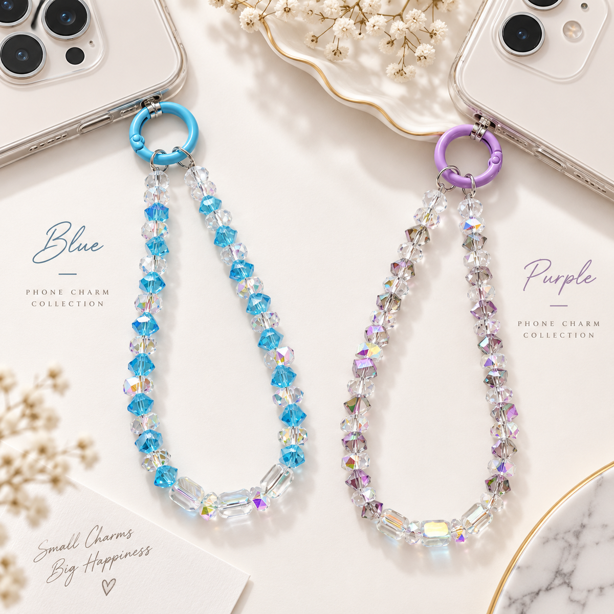 beaded phone charm
