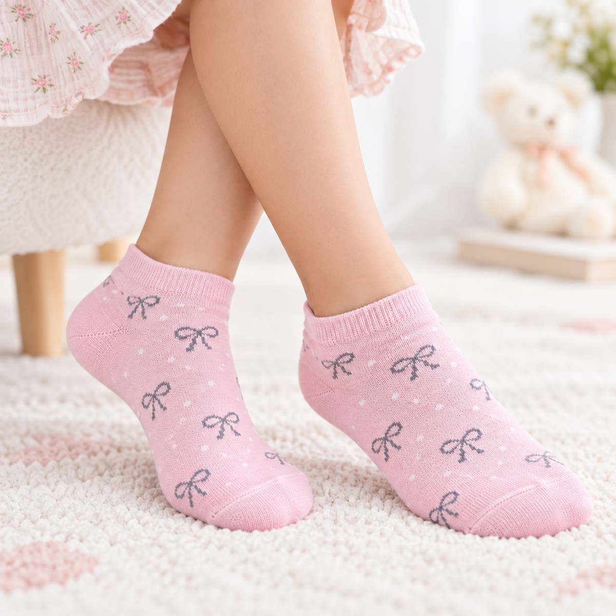 Printed Girls Socks - Pack of 3