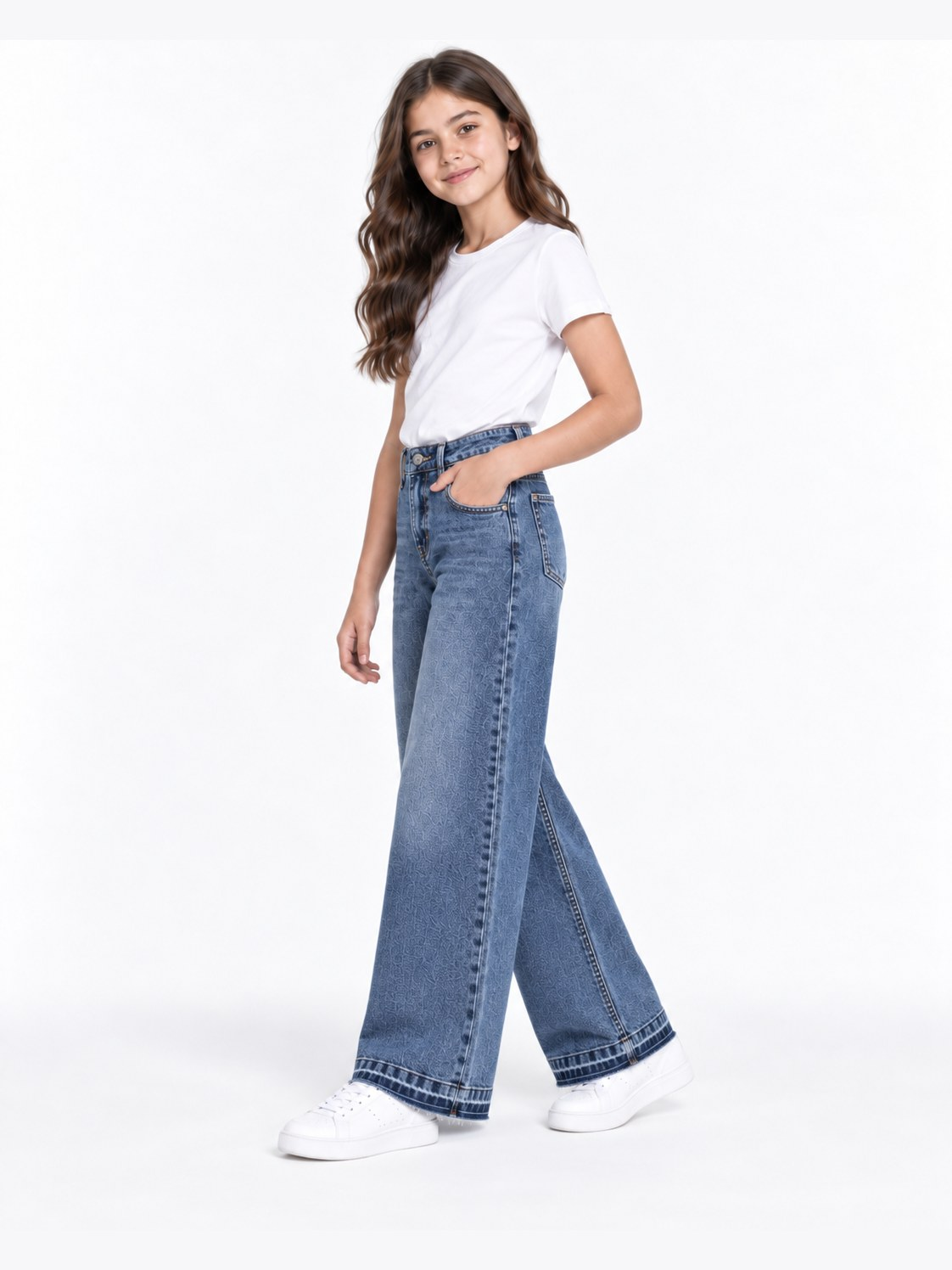 Wide Leg Fringed Pants - Model 2207