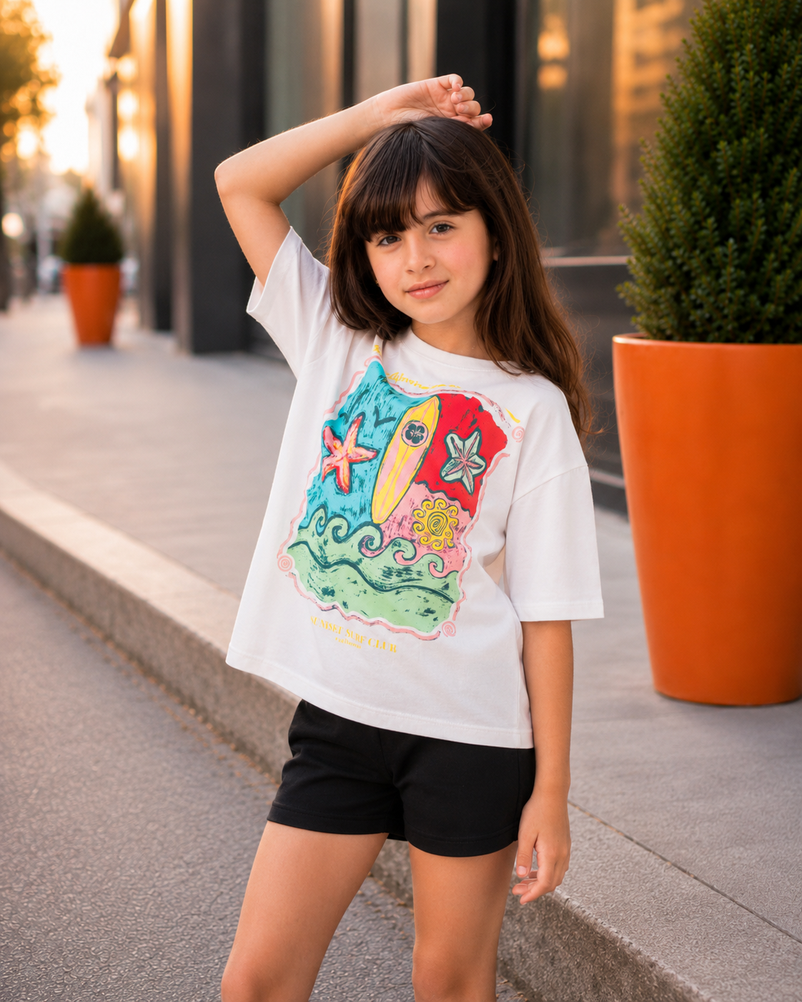 تي شيرت أبيض للفتيات